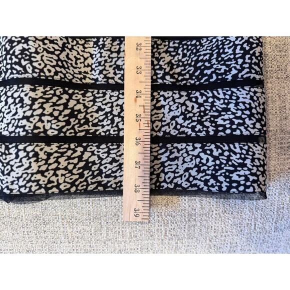 Ann Taylor Sleeveless Midi Dress Animal Print Black White Sheath NWT Sz 12 - Picture 9 of 12